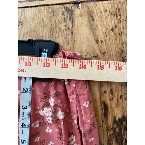 Old Navy Womens Pink Floral-Print Elastic Waist Wide-Leg Pants M Lightweight - Picture 6 of 7